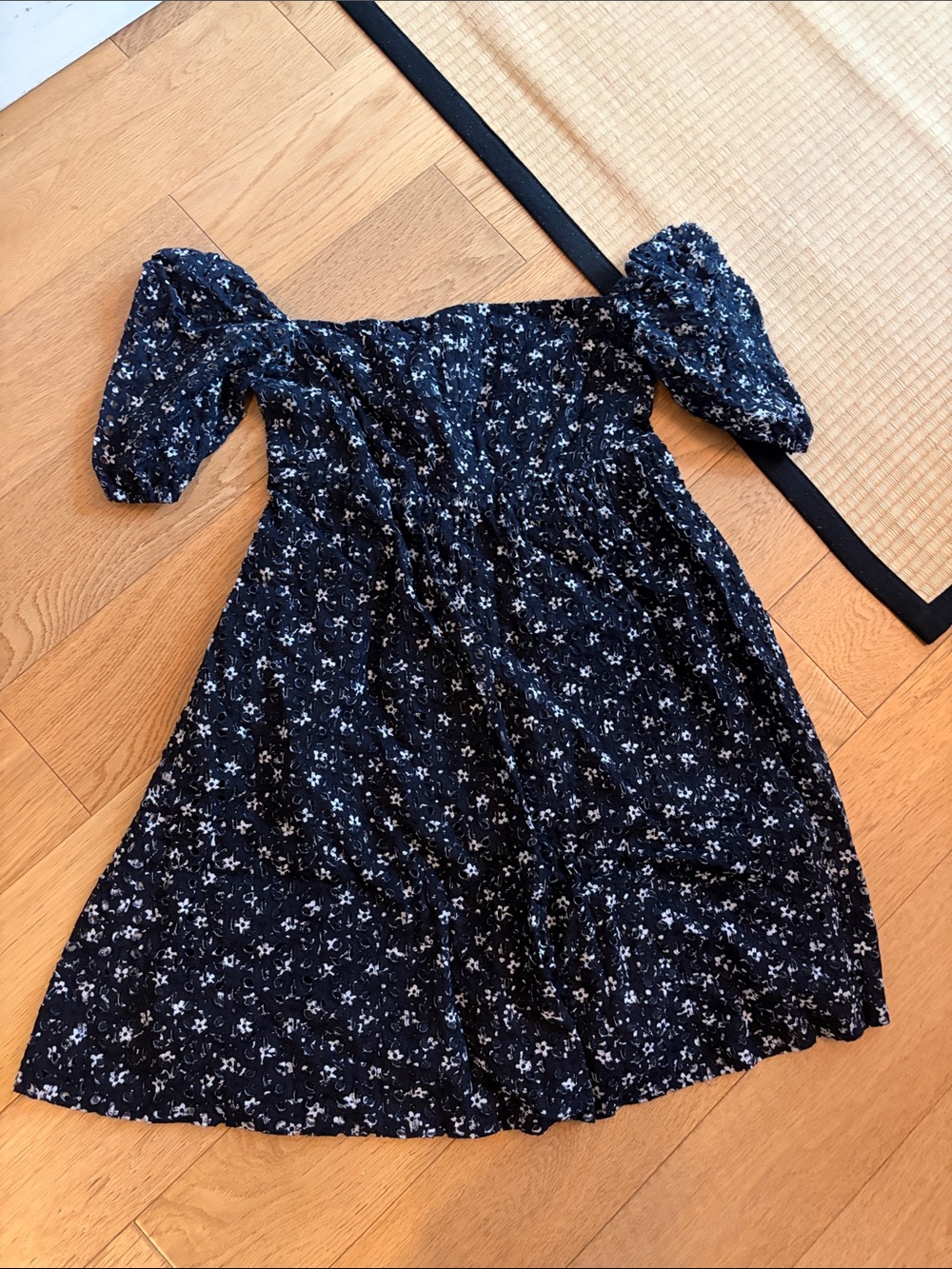 Anthropologie Navy Floral Dress